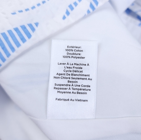 NEW Talbots White Blue Fern Gingham Skirt Sz 2 - Picture 2 of 11